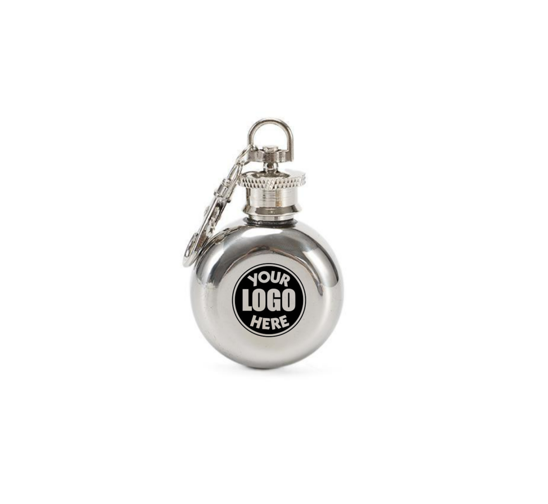 1oz Stainless Steel Keychain Flask