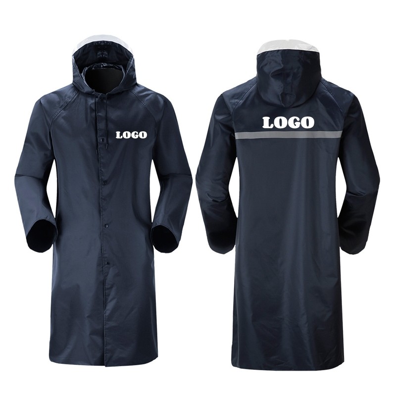 Long Reflective Raincoat