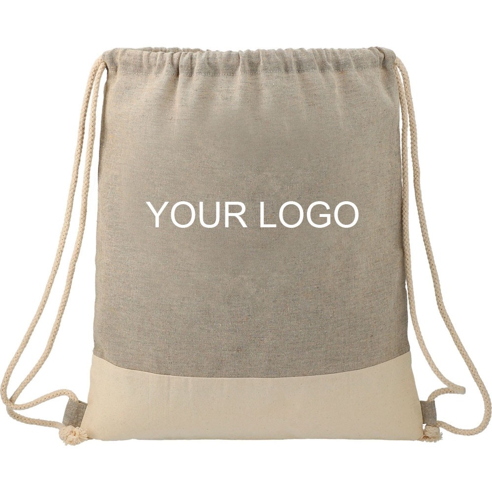 Split Recycled Cotton Drawstring Bag