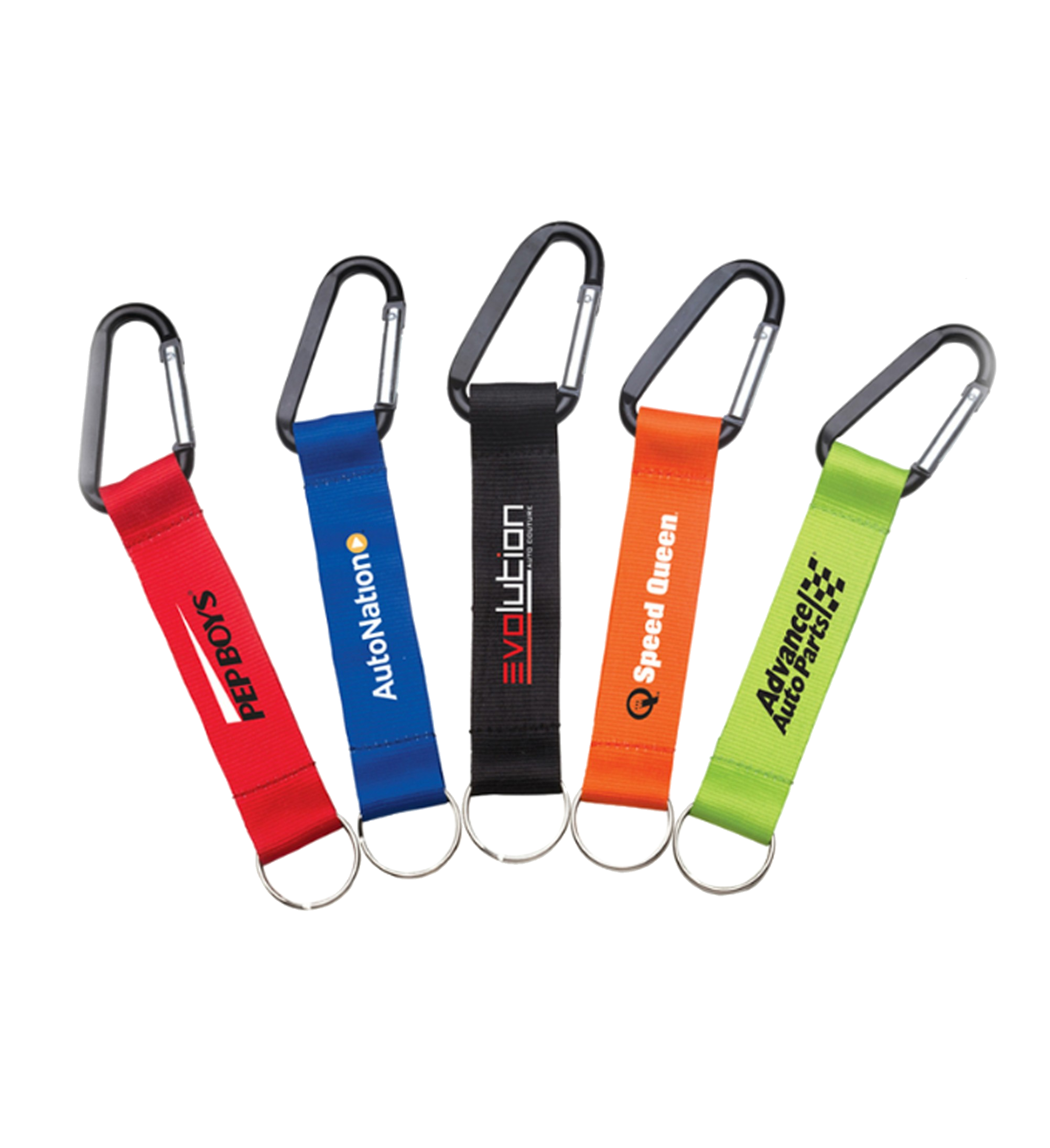 Carabiner Key Chain with Lanyard Strap