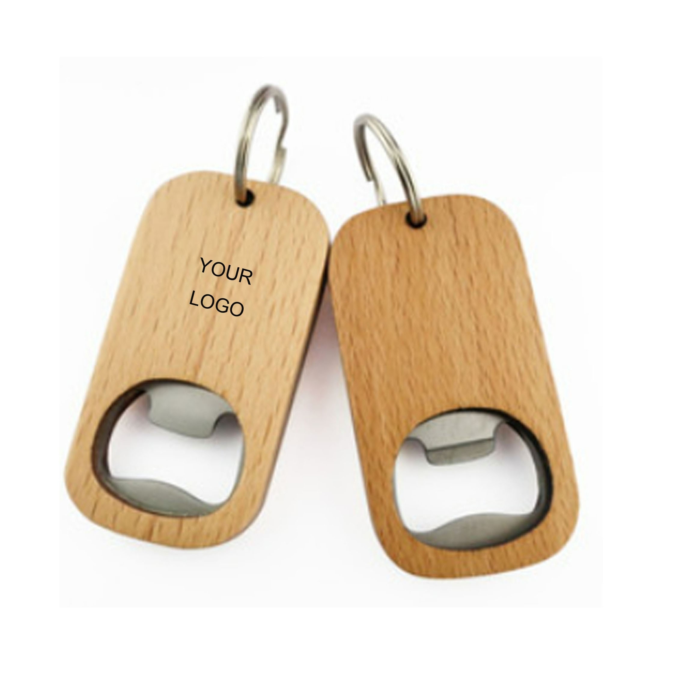 Wooden Bottle Opener Key Chain