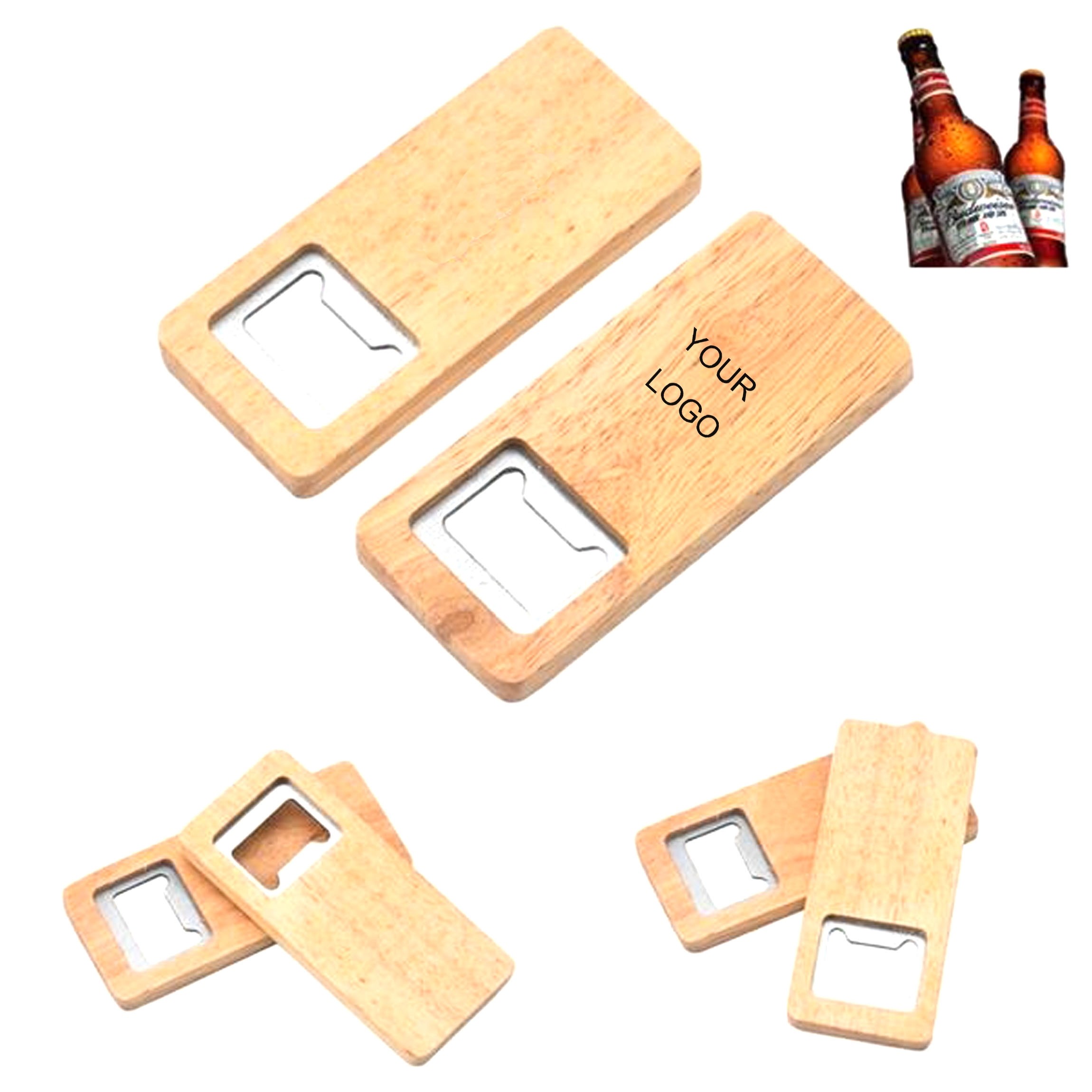 Rectangular Wooden Bottle Opener
