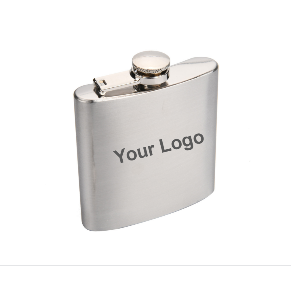 6 oz. Lazio Stainless Steel Hip Flask