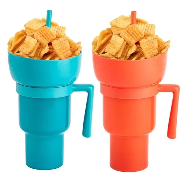 32 oz Tumbler With Snack Bowl