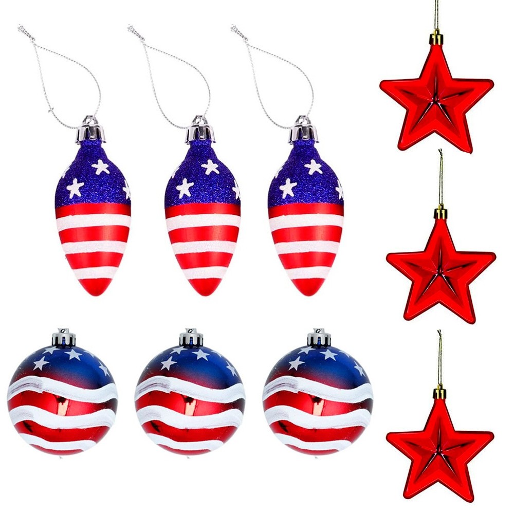 Patriotic Christmas Tree Ornaments