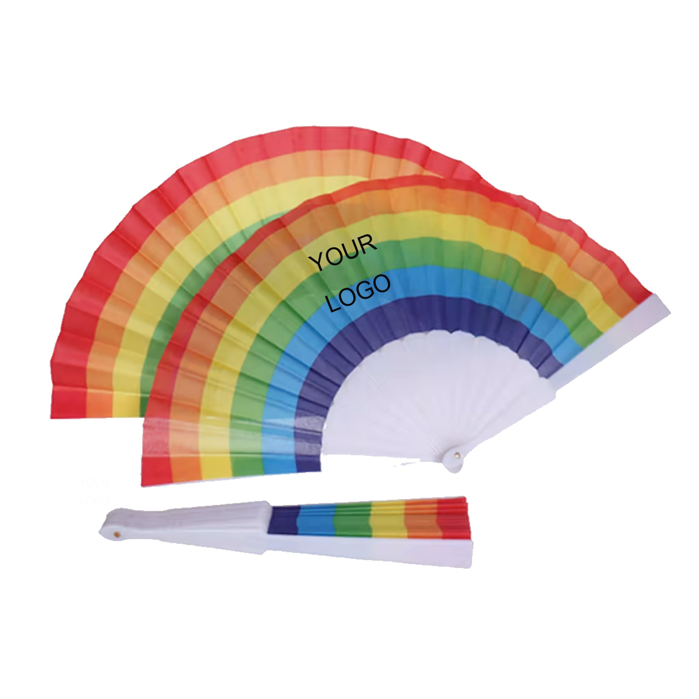 Rainbow Plastic Fan