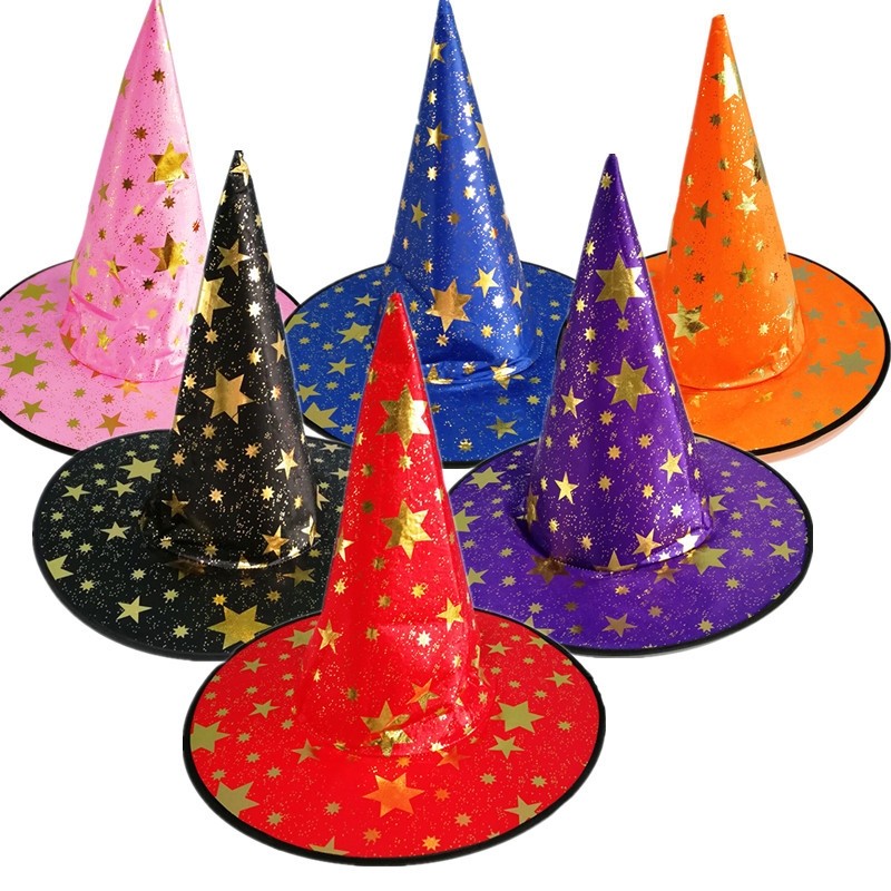 Colorful Halloween Witch Hat