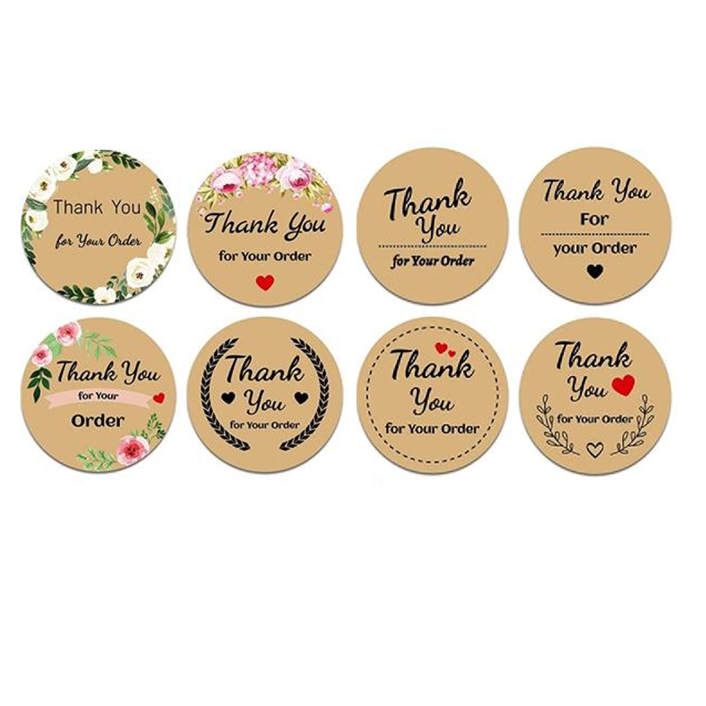 Thank you Adhesive Stickers 1 inch