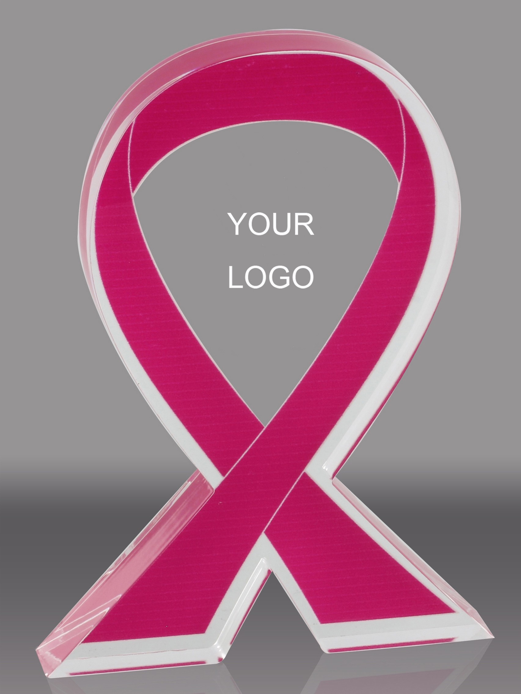 Breast Cancer Awareness Ribbon Acrylic Awards