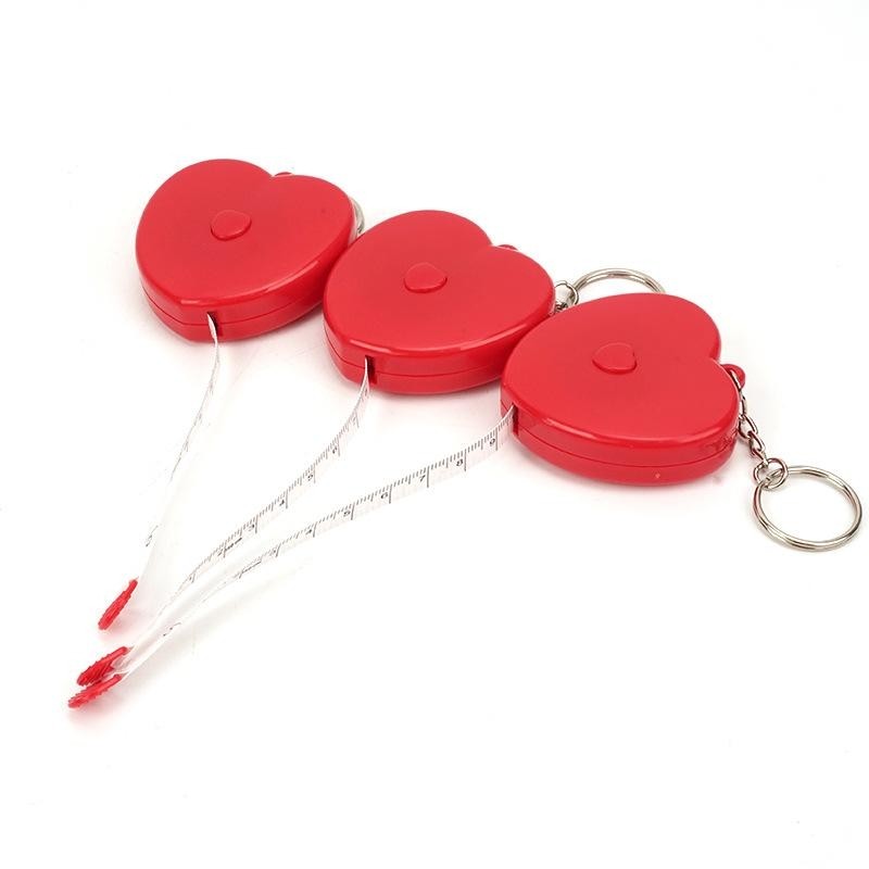 Mini Heart Shaped Soft Tape Measure Keychain