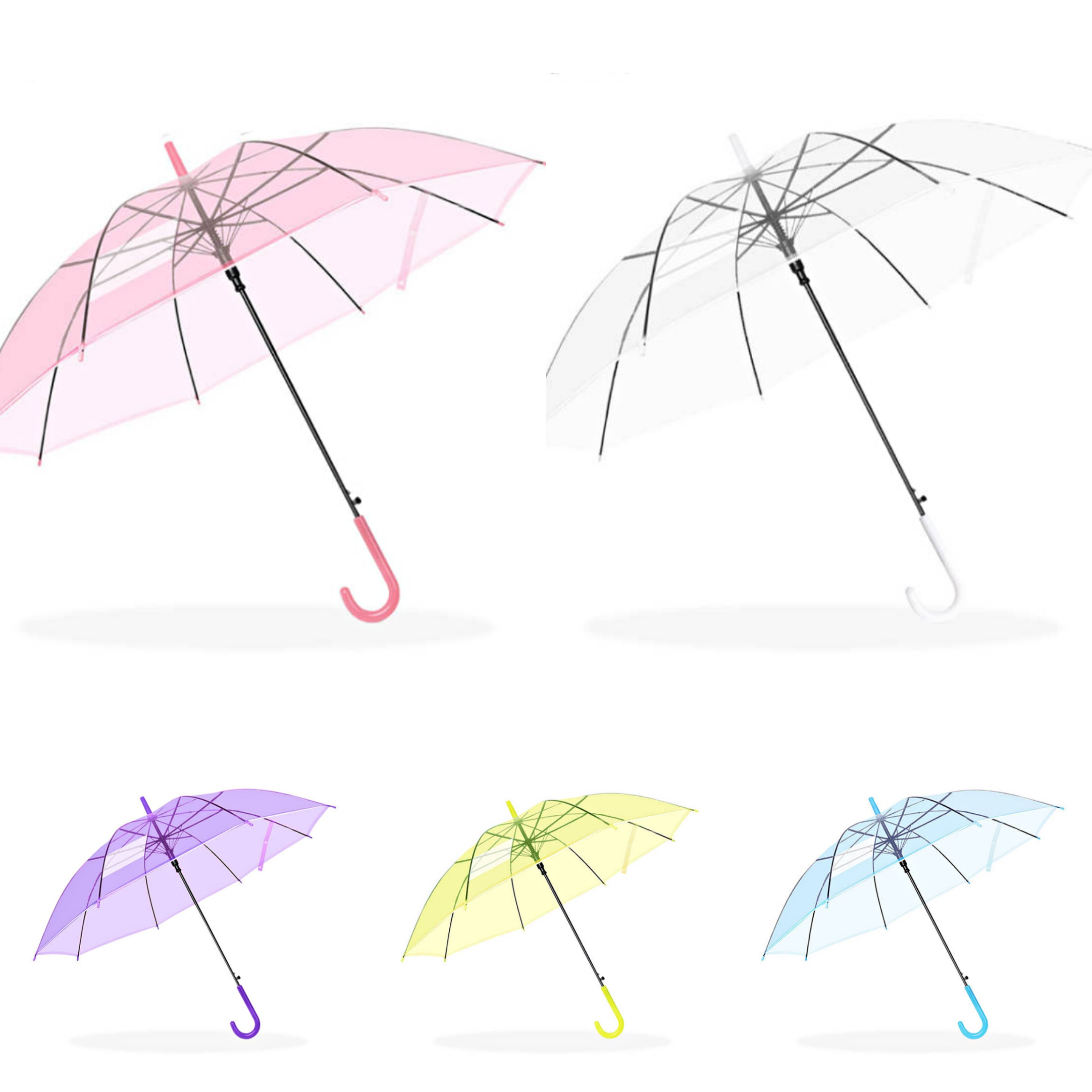Transparent Canopy Straight Pole Umbrella