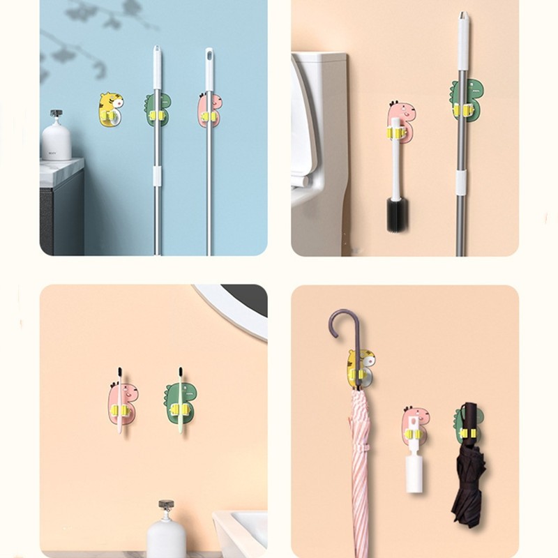 Cartoon Wall-mounted Mop Organizer