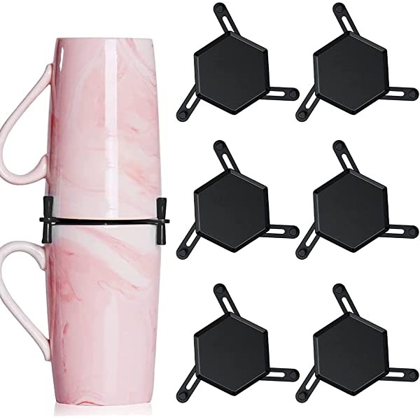 Adjustable Drinkware Stacker Versatile Mug Organizer