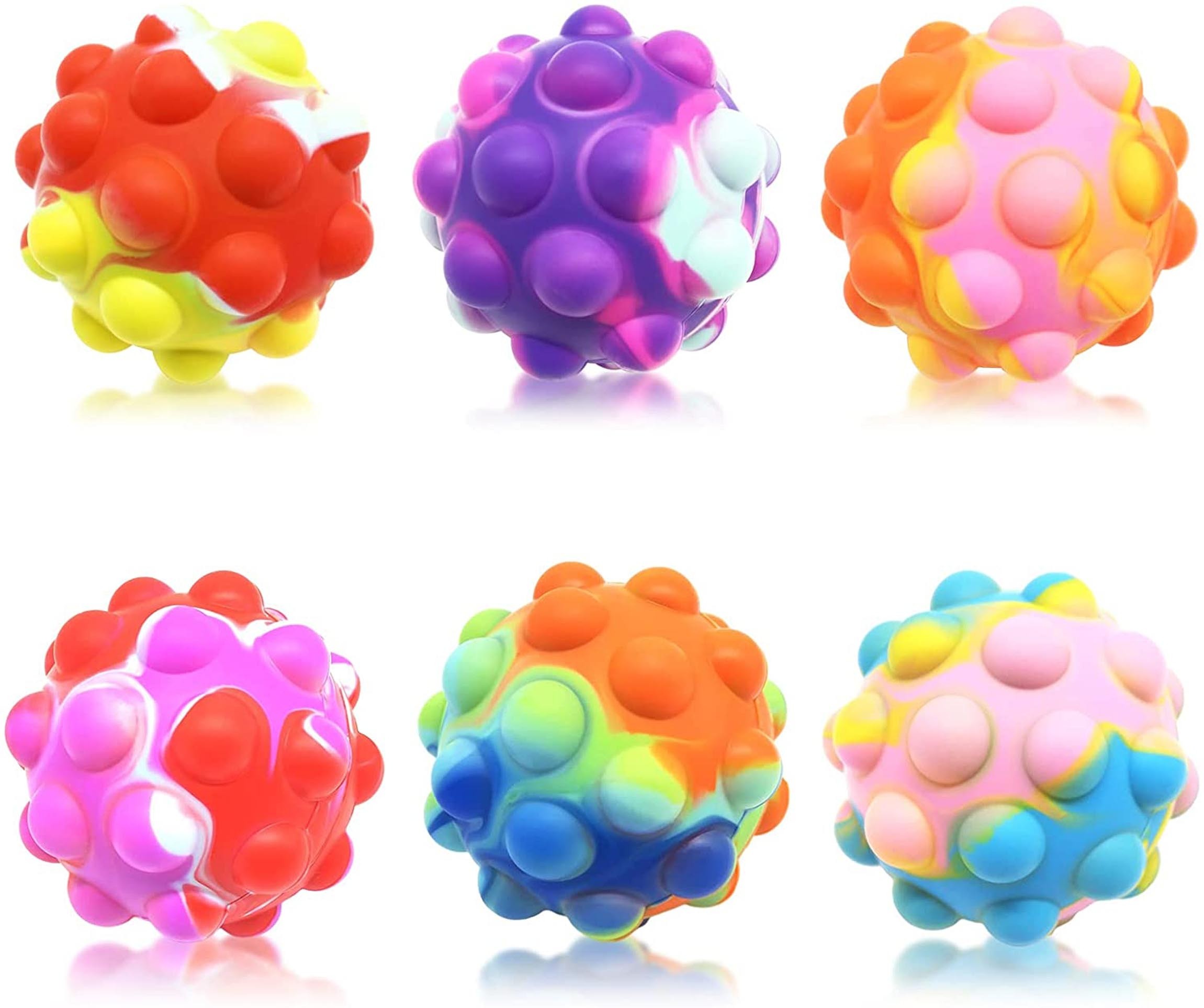 Silicone push pop bubbles ball