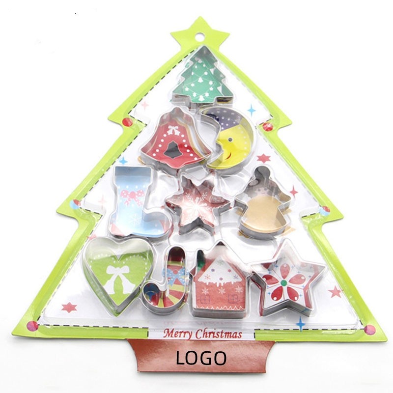 Christmas Stainless Steel Cake Mold 10 Sets