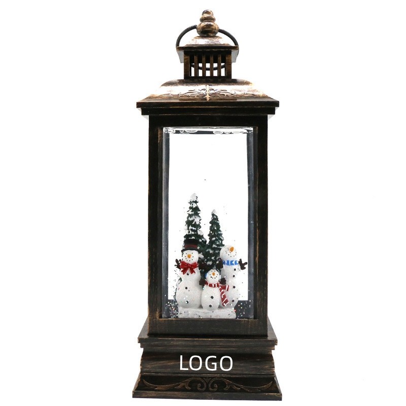 Interior View of Santa Claus Snowman with Four Wind Lamps