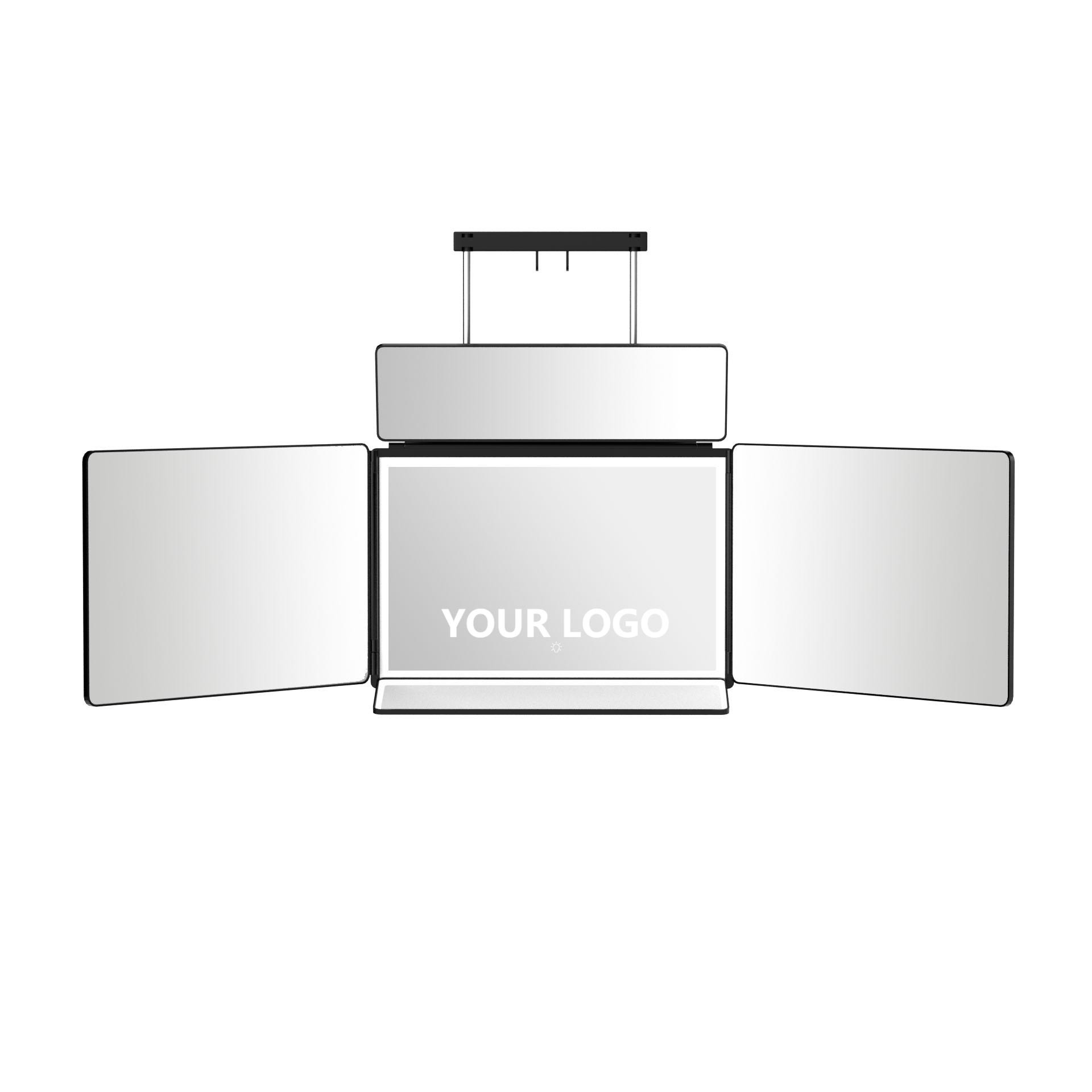 Quad-Fold Wall Mount Haircut Mirror