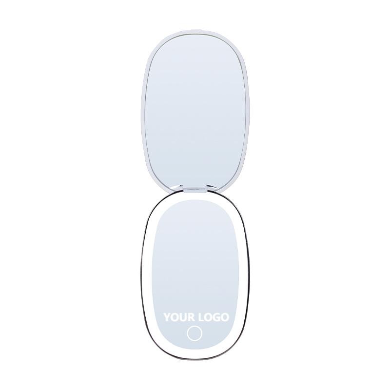 Folding LED Clamshell Mirror