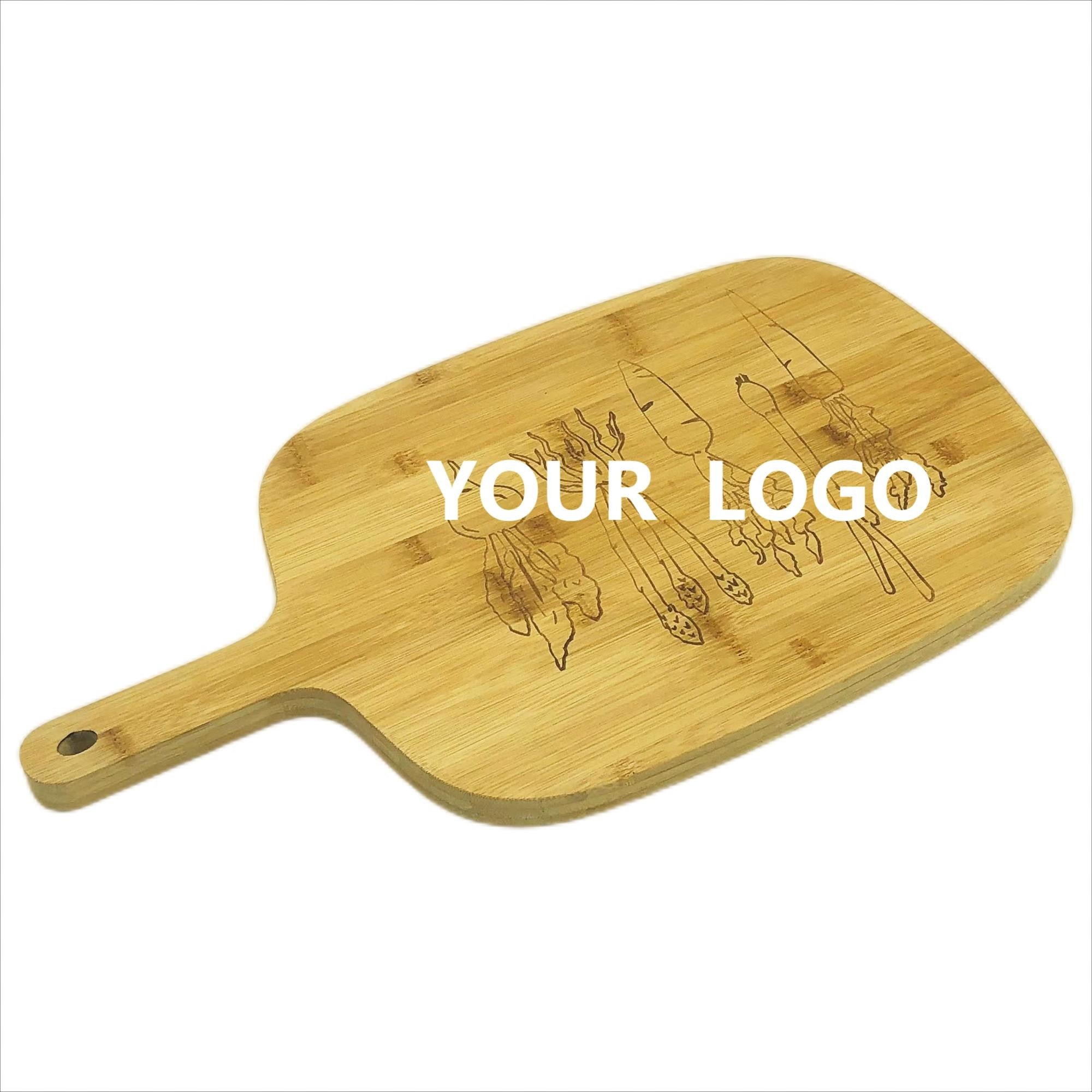 Handled Bamboo Cutting Board With Laser Printing