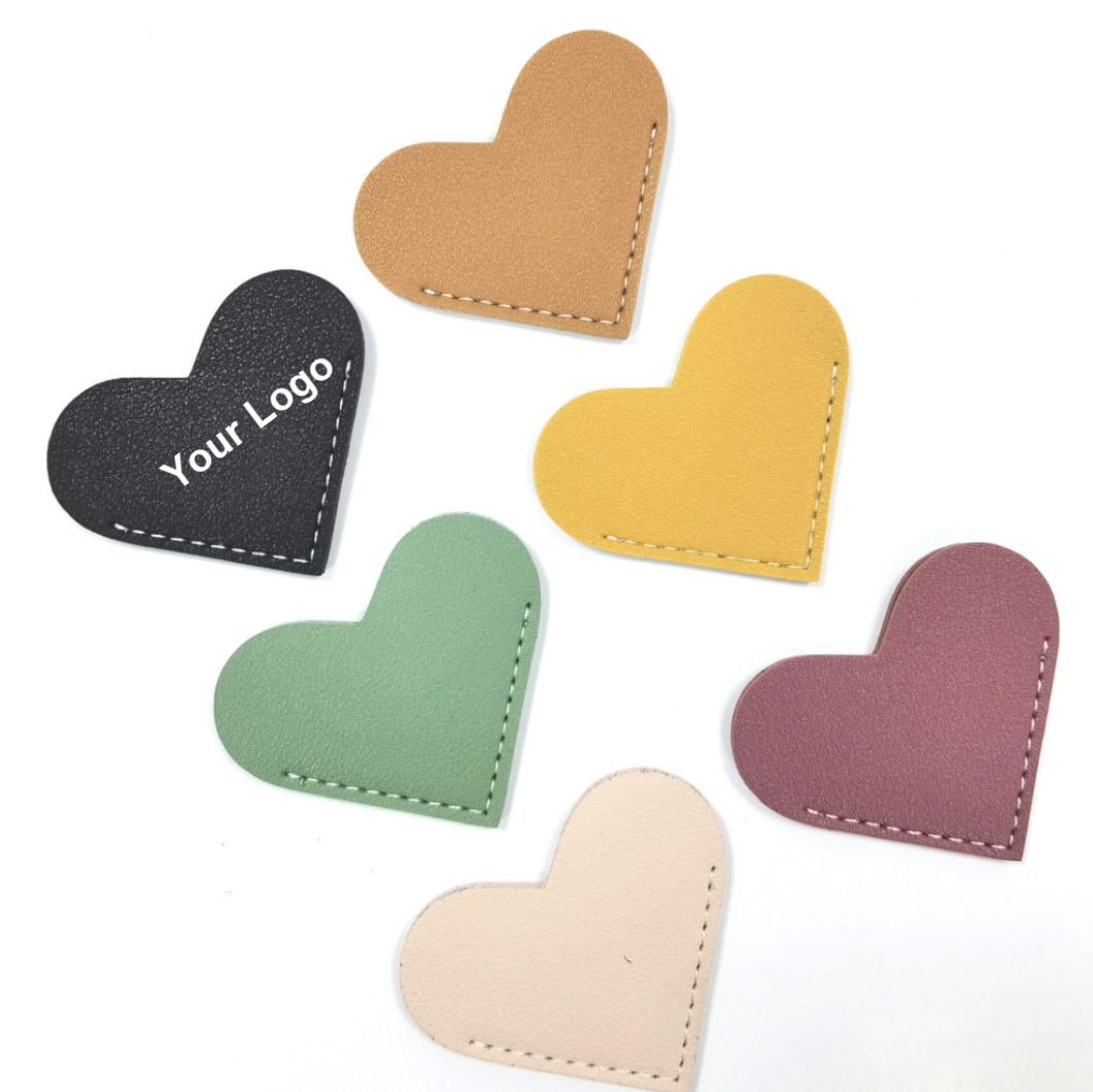 Leather Heart Corner Bookmark