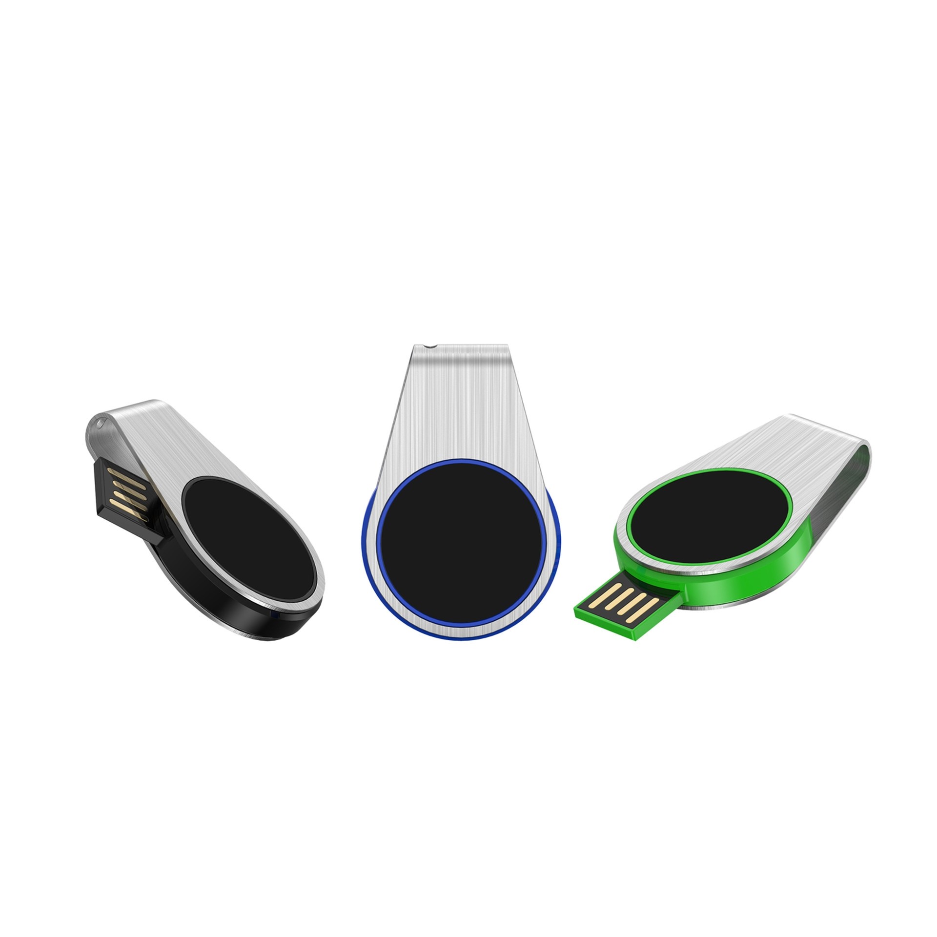 Black Gel Rotary USB Flash Drive