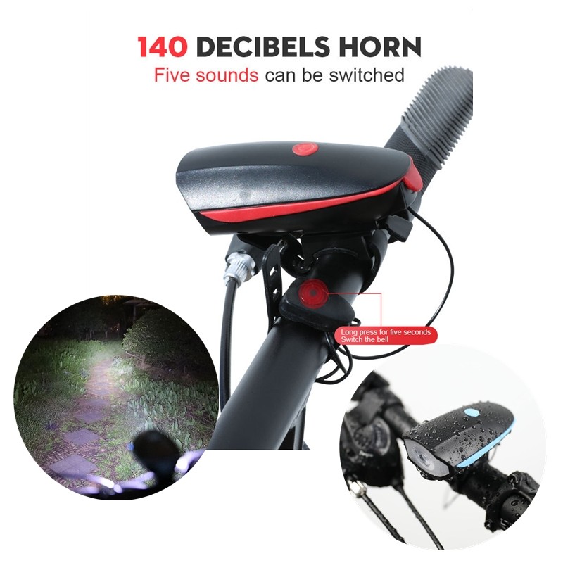 Bicycle Headlight with Horn