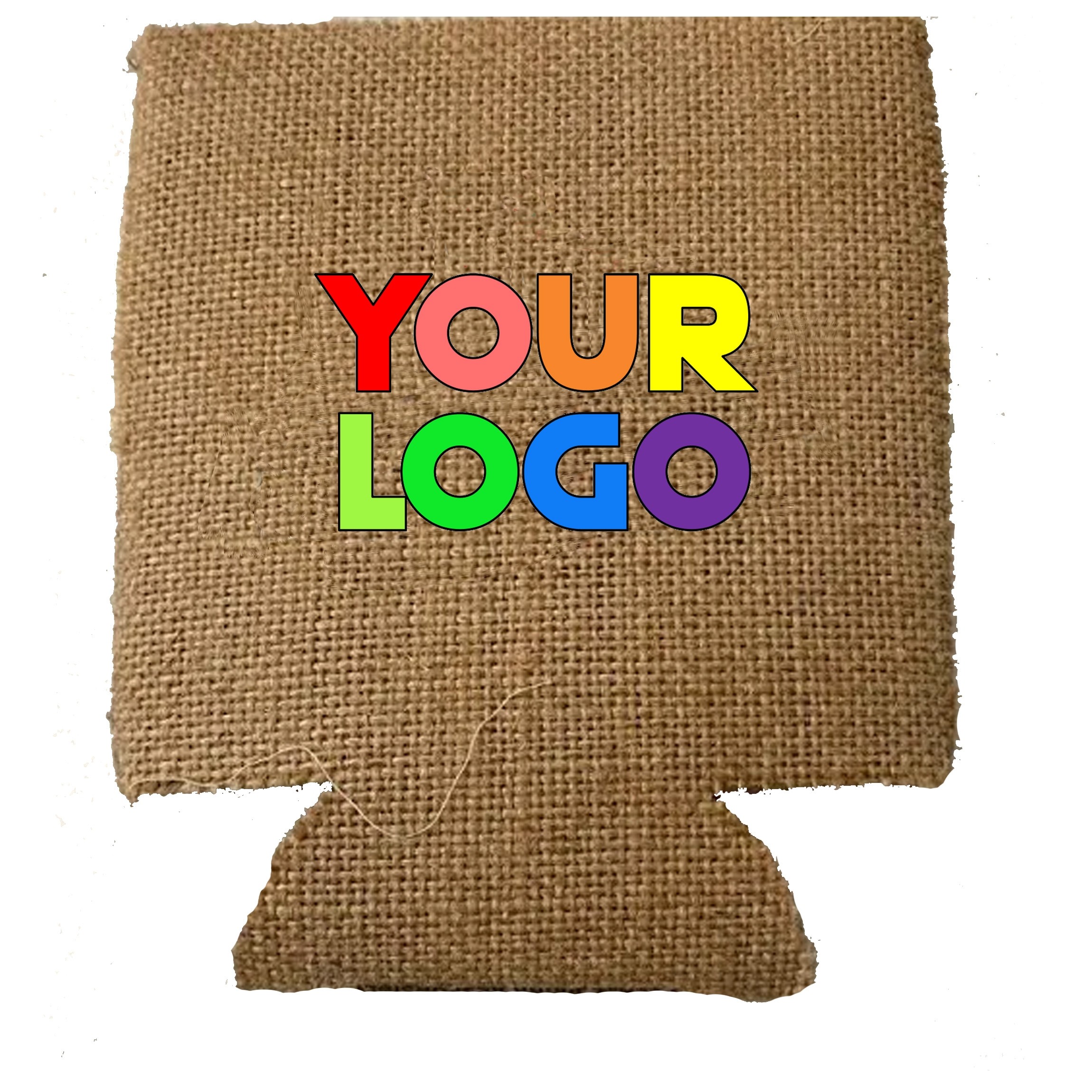 Burlap Neoprene Drink Sleeve