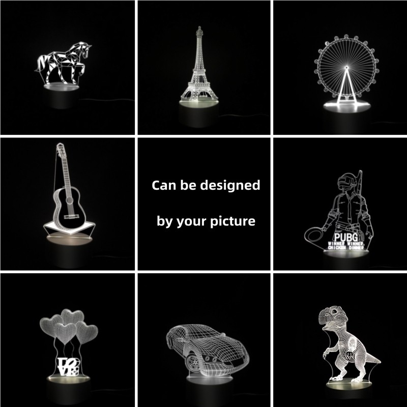 Custom Graphics 3D Vision Night Light