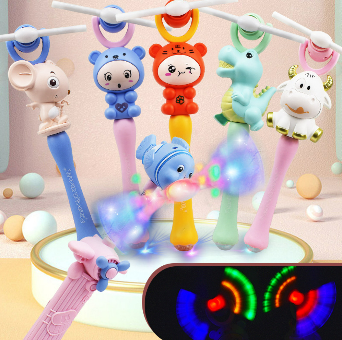 Sparkling Spinning Musical Wand