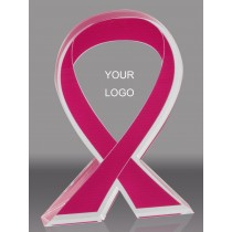 Breast Cancer Awareness Ribbon Acrylic Awards