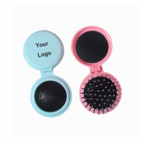 Hair Brush Mirror Compact