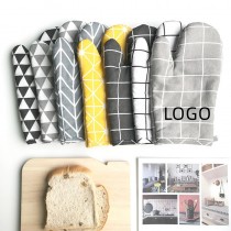 Cotton and Linen Oven Mitt