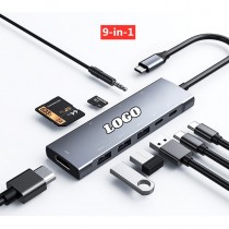 9-in-1 Type-C USB Hub Docking Station
