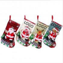 Large Linen Christmas Stockings