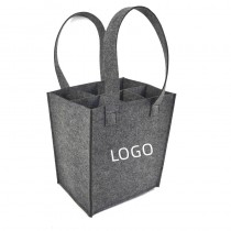 Six Battle Felt  Wine Tote