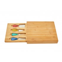 Bamboo Cheese Board Serving Set