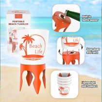 Customized Beach-Nik Drink Holder With Opener